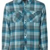 Grundens Kodiak Insulated Long Sleeve Shirt - Dark Slate Plaid - Medium