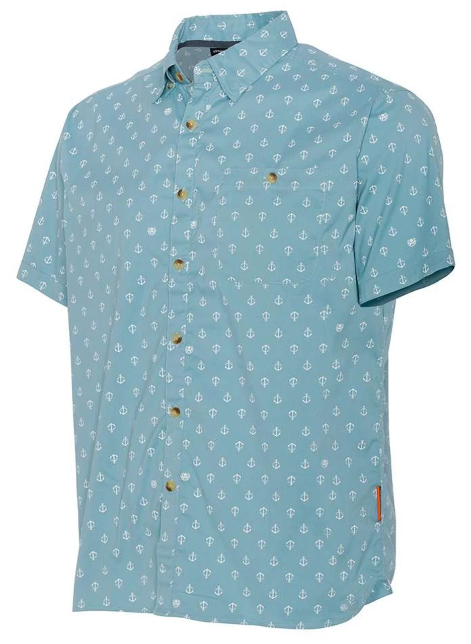 Grundens Platform Short Sleeve Shirt - Surf Anchor Print - 2X-Large 1 Grundens Platform Short Sleeve Shirt - Surf Anchor Print - 2X-Large