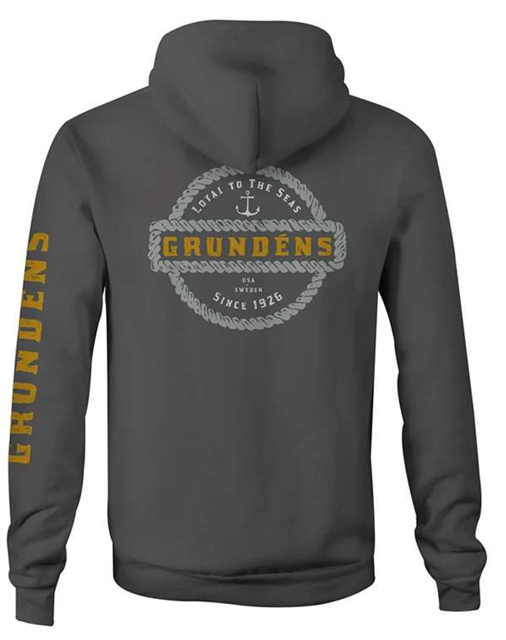 Grundens Rope Knot Hoodie - Iron Grey 1 Grundens Rope Knot Hoodie - Iron Grey