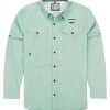 Jetty Bowline Long Sleeve Guide Shirt - Mint - Large