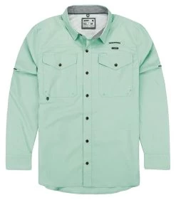 Jetty Bowline Long Sleeve Guide Shirt - Mint - Large