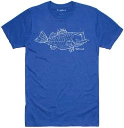 Simms Bass Line T-Shirt - Royal Heather - Large