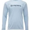 Simms Long Sleeve Tech Tee - Steel Blue - Large