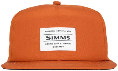 Simms Unstructured Flat Brim Cap - Simms Orange 1 Simms Unstructured Flat Brim Cap - Simms Orange